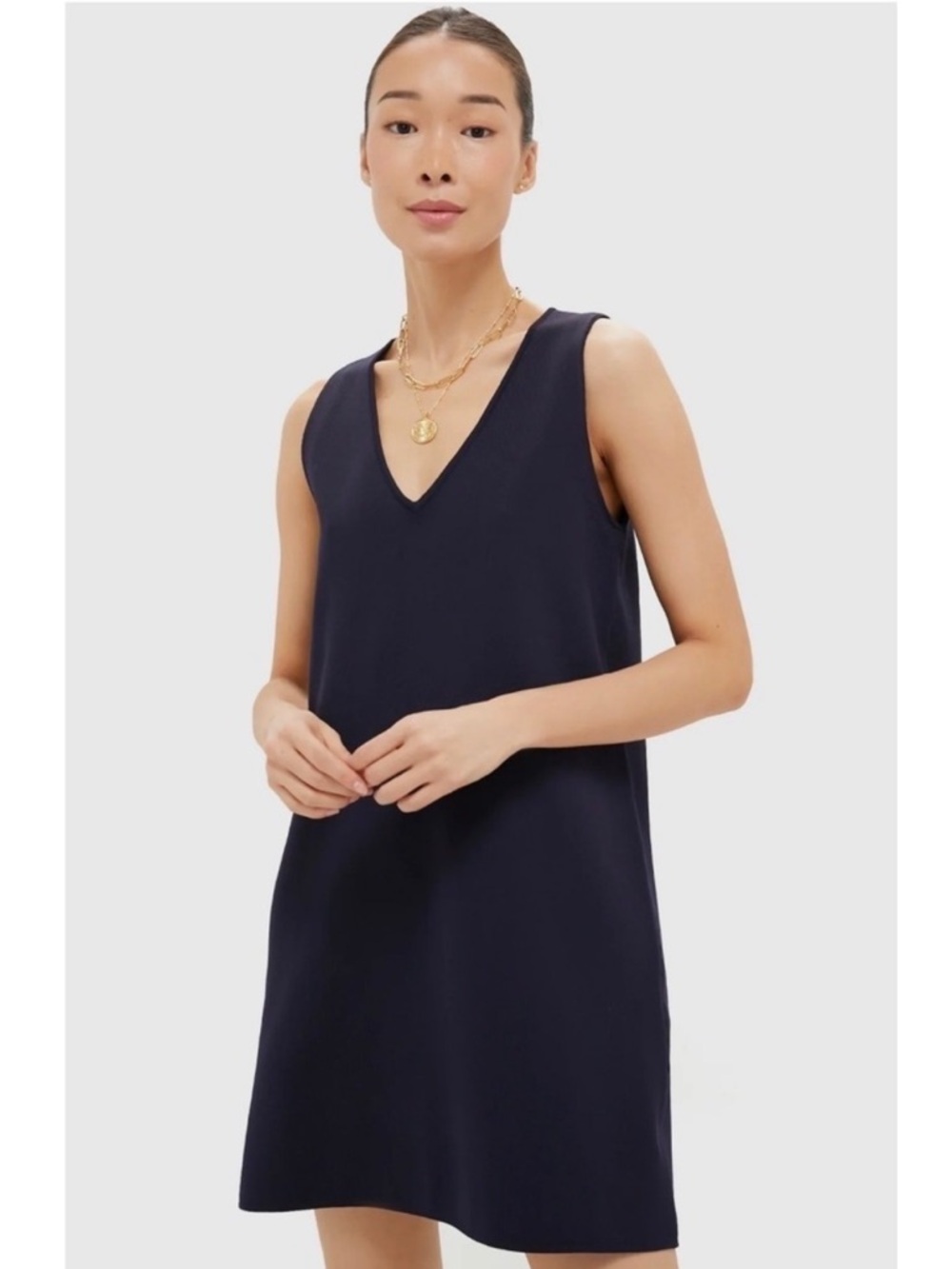 Tuckernuck Navy V-Neck Sleeveless Dress